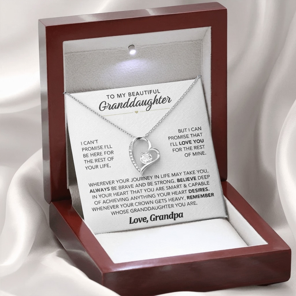To My Granddaughter Necklace – Gift From Grandpa