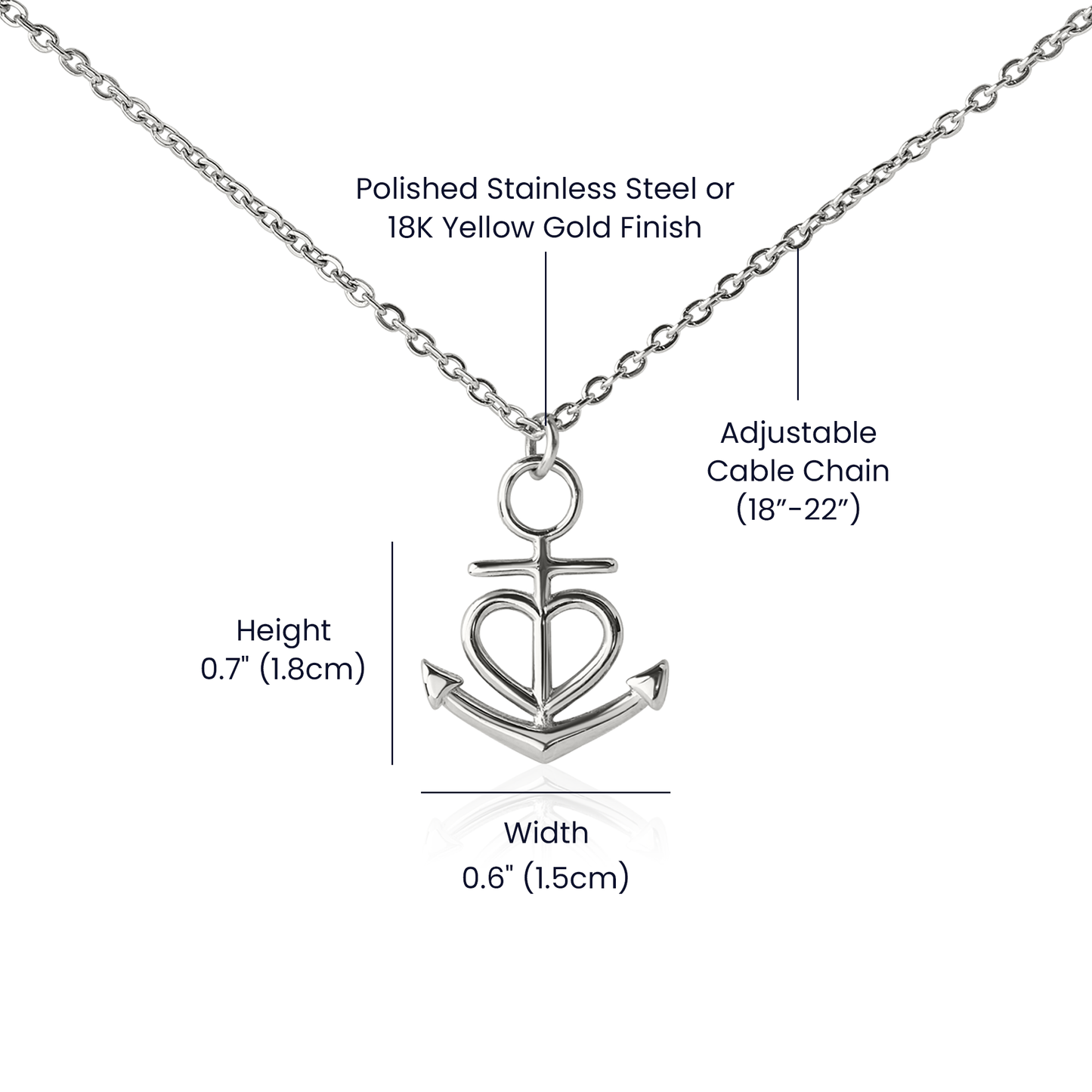 To My Wife – Anchor Pendant Necklace