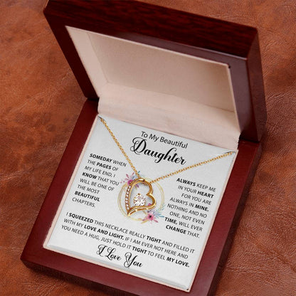 To My Beautiful Daughter -  Forever Love Necklace