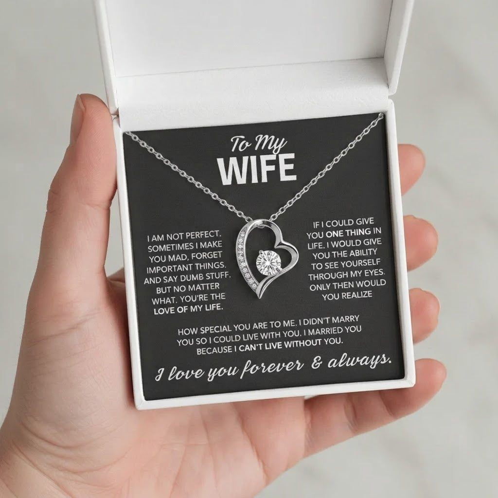To My Wife Necklace - Love Of My Life - Gift from Husband