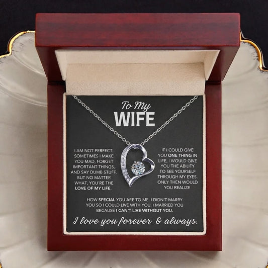 To My Wife Necklace - Love Of My Life - Gift from Husband