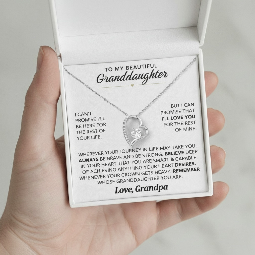 To My Granddaughter Necklace – Gift From Grandpa