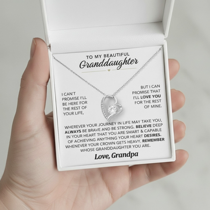 To My Granddaughter Necklace – Gift From Grandpa