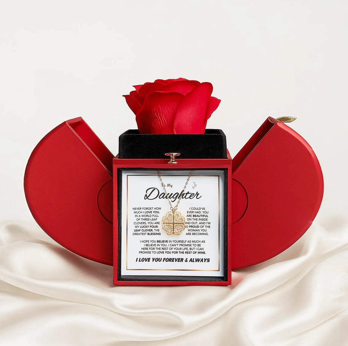 To My Daughter - Forever Lucky Charm – Heart Box