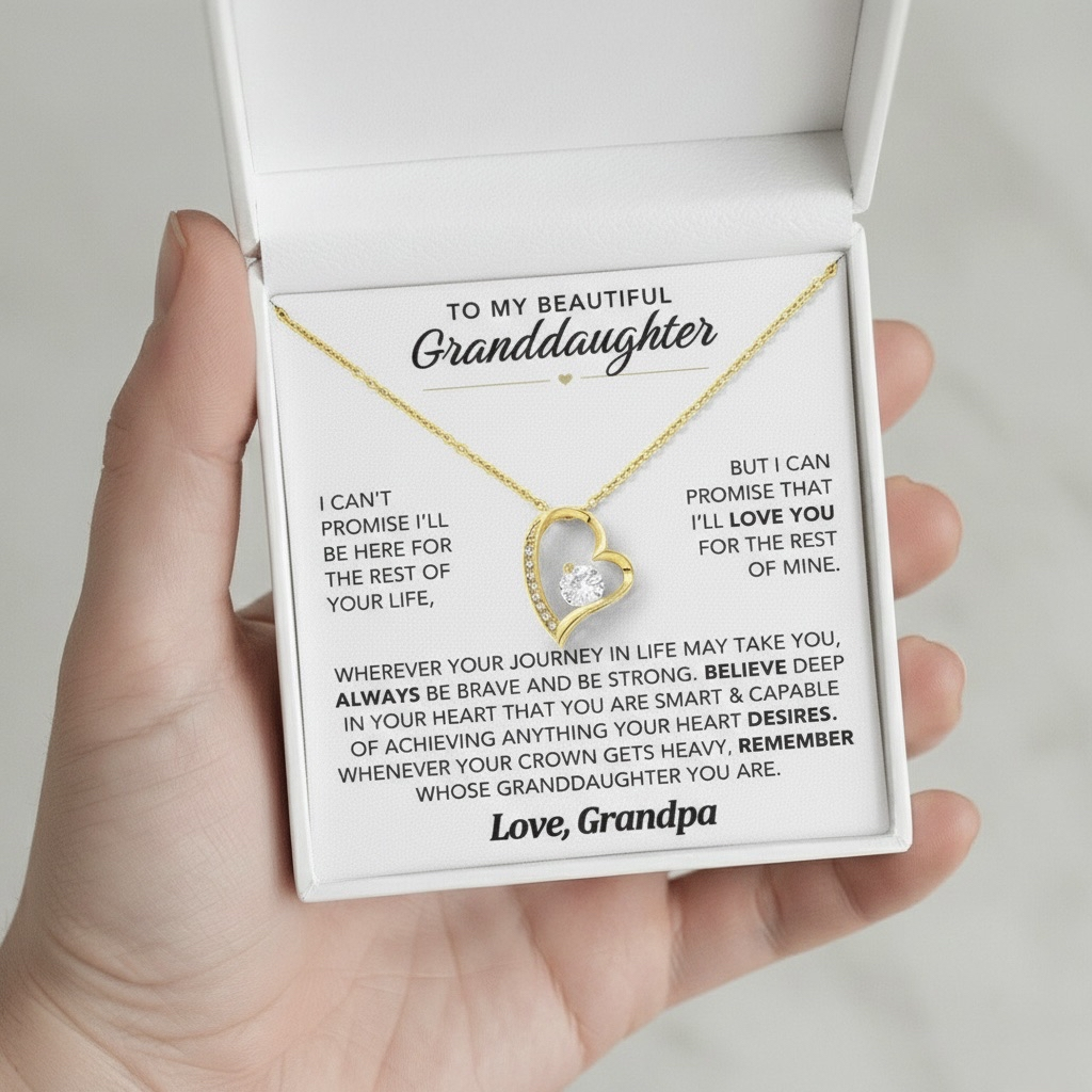 To My Granddaughter Necklace – Gift From Grandpa