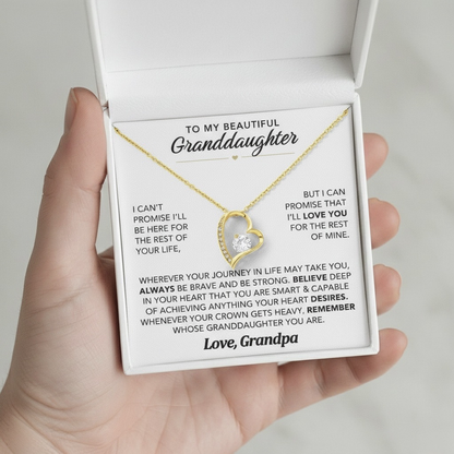 To My Granddaughter Necklace – Gift From Grandpa