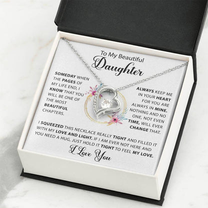 To My Beautiful Daughter -  Forever Love Necklace