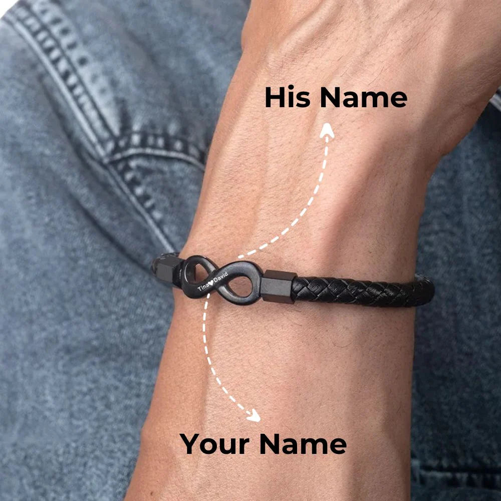 “To The Man I Love” Infinity Personalized Bracelet