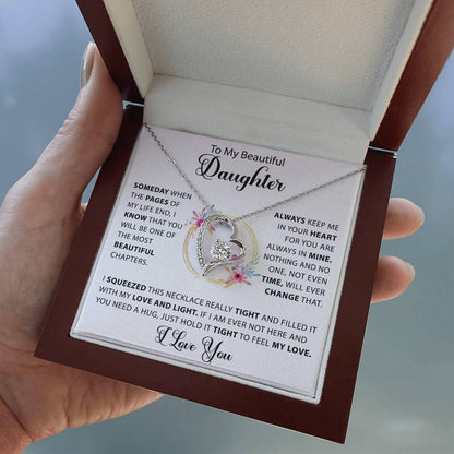 To My Beautiful Daughter -  Forever Love Necklace