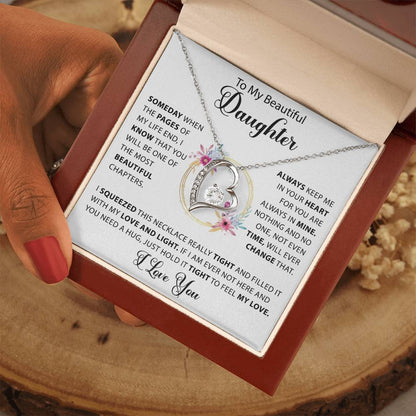 To My Beautiful Daughter -  Forever Love Necklace