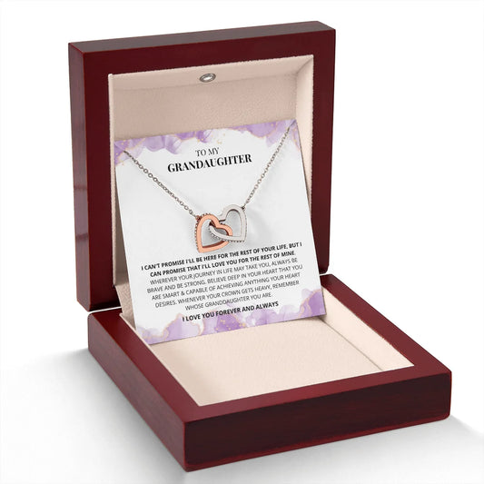 To My Granddaughter – Interlocking Hearts Necklace