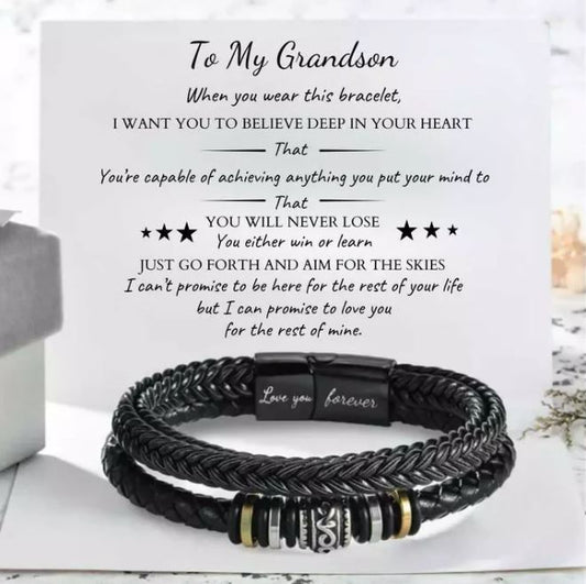 To My Grandson ‘Love You Forever’ Bracelet