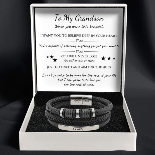 To My Grandson – Forever Together Name Bracelet