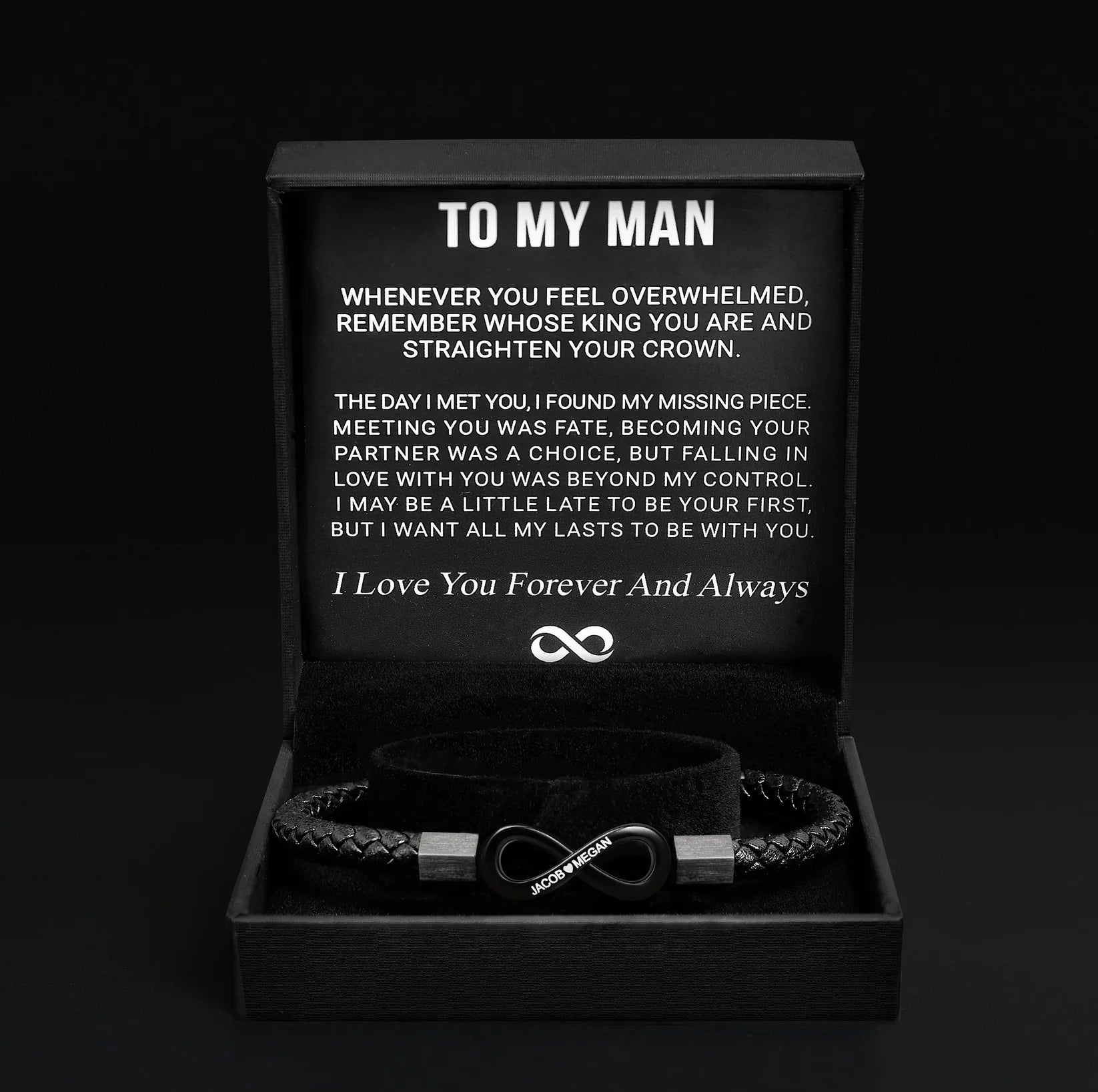 To My Man - Infinity Love Bracelet – Beloved Keepsake