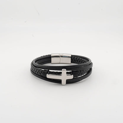 Grandson's Eternal Cross Faith Bracelet