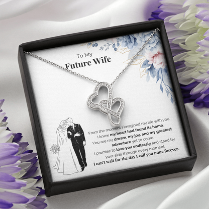 To My Future Wife – Heart-to-Heart Pendant Necklace