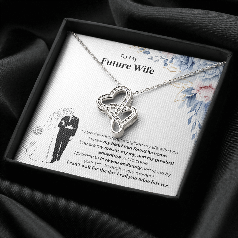 To My Future Wife – Heart-to-Heart Pendant Necklace