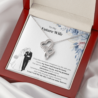 To My Future Wife – Heart-to-Heart Pendant Necklace