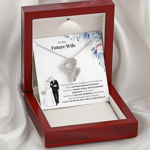 To My Future Wife – Heart-to-Heart Pendant Necklace