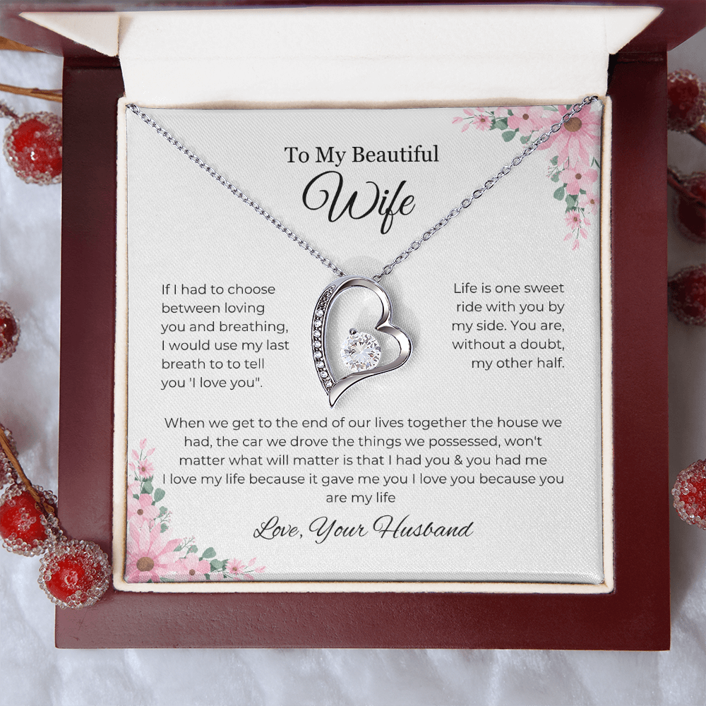 To My Beautiful Wife - Forever Love Necklace