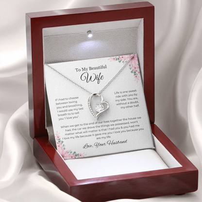 To My Beautiful Wife - Forever Love Necklace