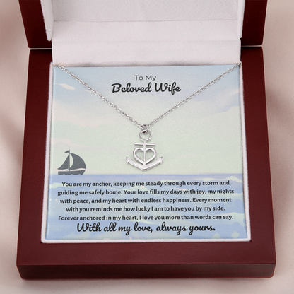To My Wife – Anchor Pendant Necklace