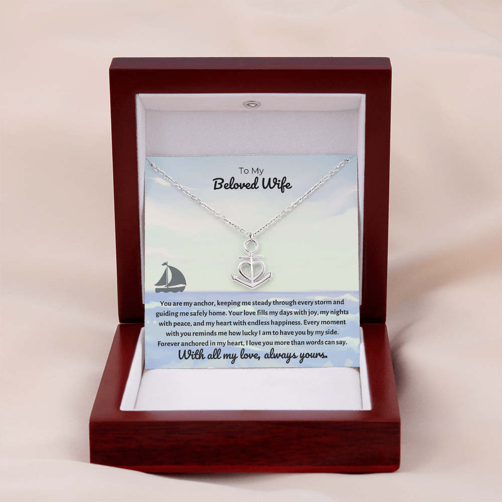 To My Wife – Anchor Pendant Necklace