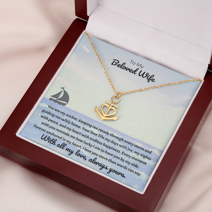 To My Wife – Anchor Pendant Necklace