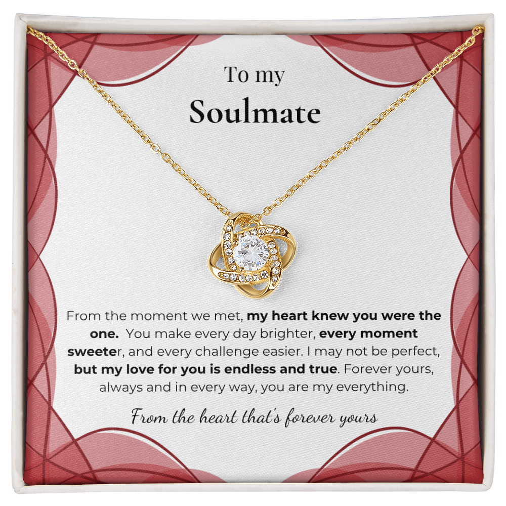 To My Soulmate – Romantic Necklace Gift