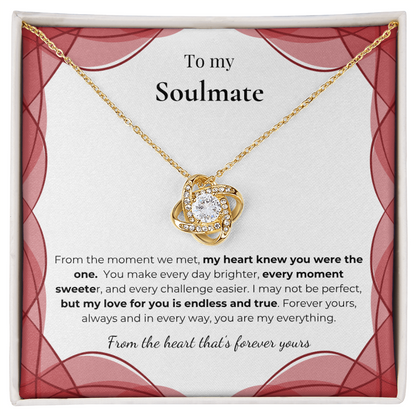 To My Soulmate – Romantic Necklace Gift