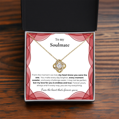 To My Soulmate – Romantic Necklace Gift