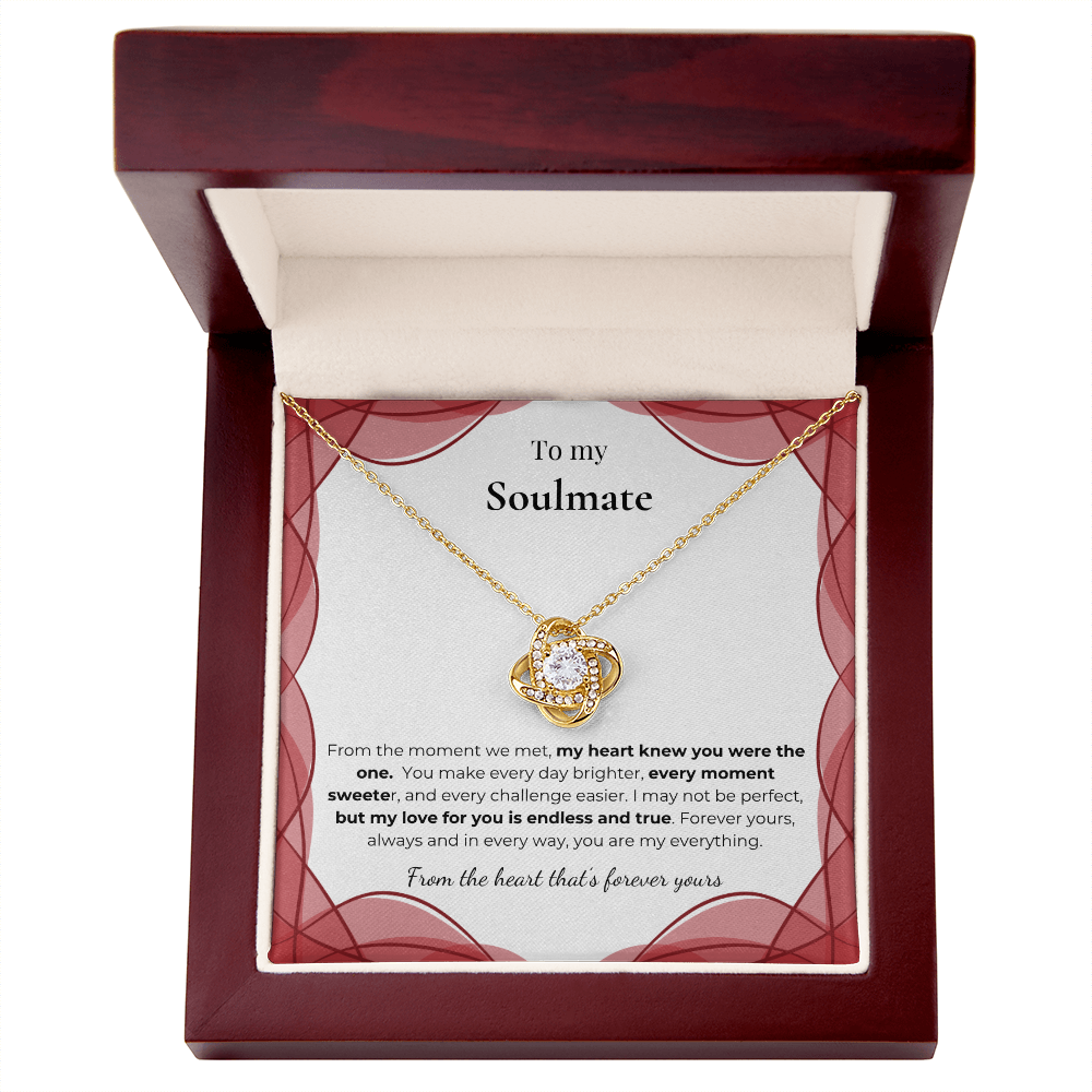 To My Soulmate – Romantic Necklace Gift