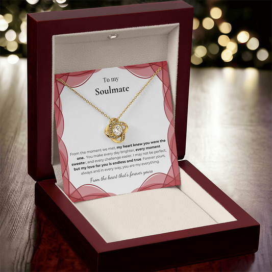To My Soulmate – Romantic Necklace Gift