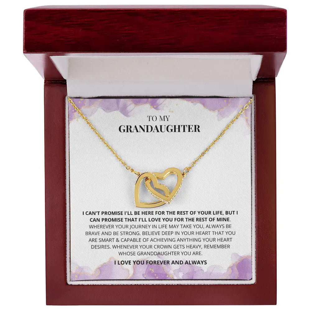 To My Granddaughter – Interlocking Hearts Necklace