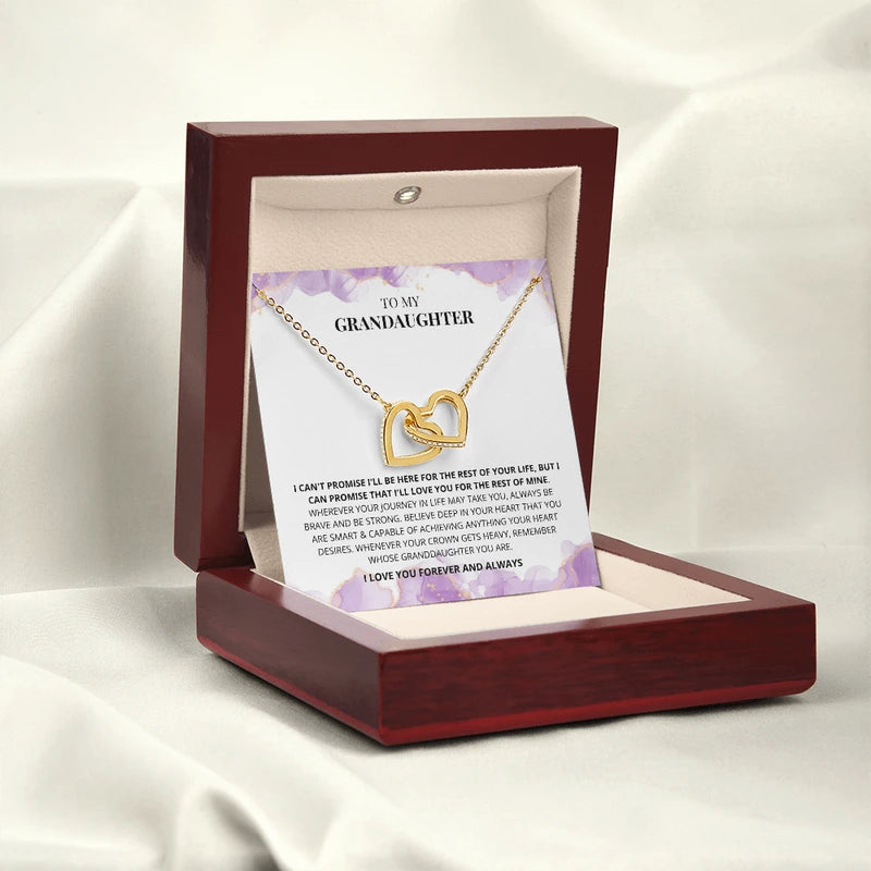 To My Granddaughter – Interlocking Hearts Necklace