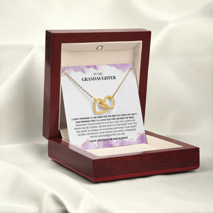 To My Granddaughter – Interlocking Hearts Necklace