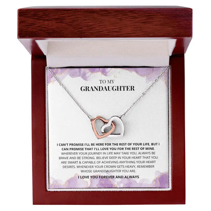 To My Granddaughter – Interlocking Hearts Necklace