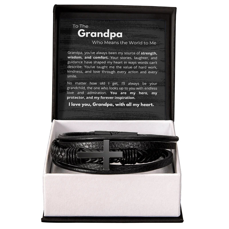 "To My Grandpa" Bracelet – Perfect Gift from Granddaughter or Grandson