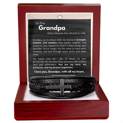 "To My Grandpa" Bracelet – Perfect Gift from Granddaughter or Grandson