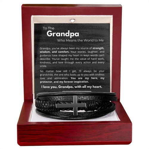 "To My Grandpa" Bracelet – Perfect Gift from Granddaughter or Grandson