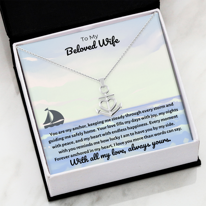 To My Wife – Anchor Pendant Necklace