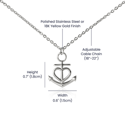 To My Wife – Anchor Pendant Necklace