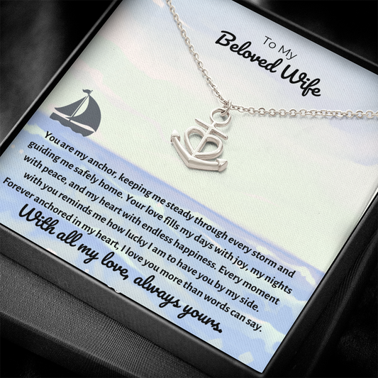 To My Wife – Anchor Pendant Necklace