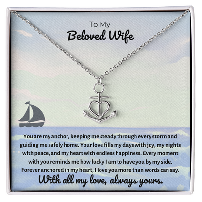 To My Wife – Anchor Pendant Necklace