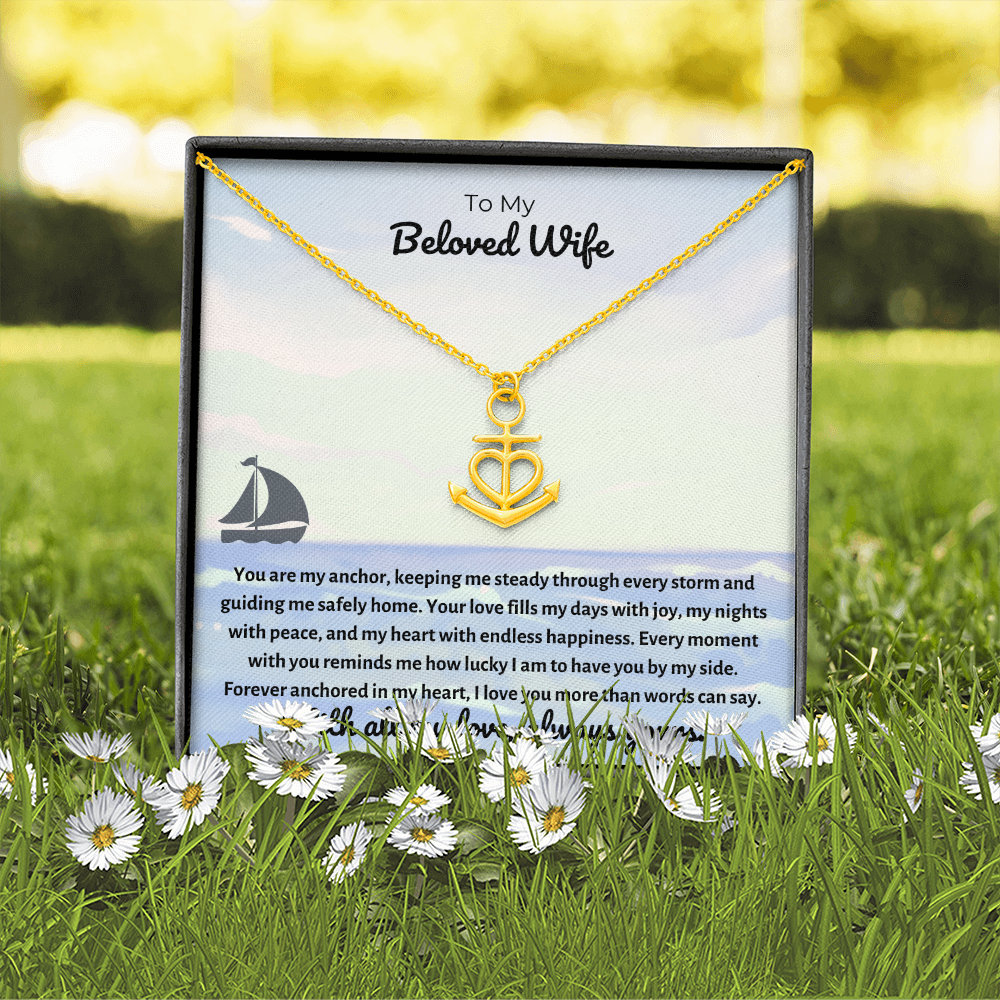 To My Wife – Anchor Pendant Necklace