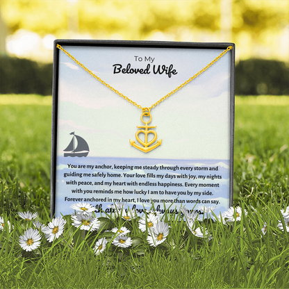 To My Wife – Anchor Pendant Necklace