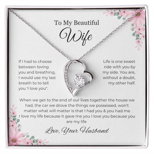 To My Beautiful Wife - Forever Love Necklace