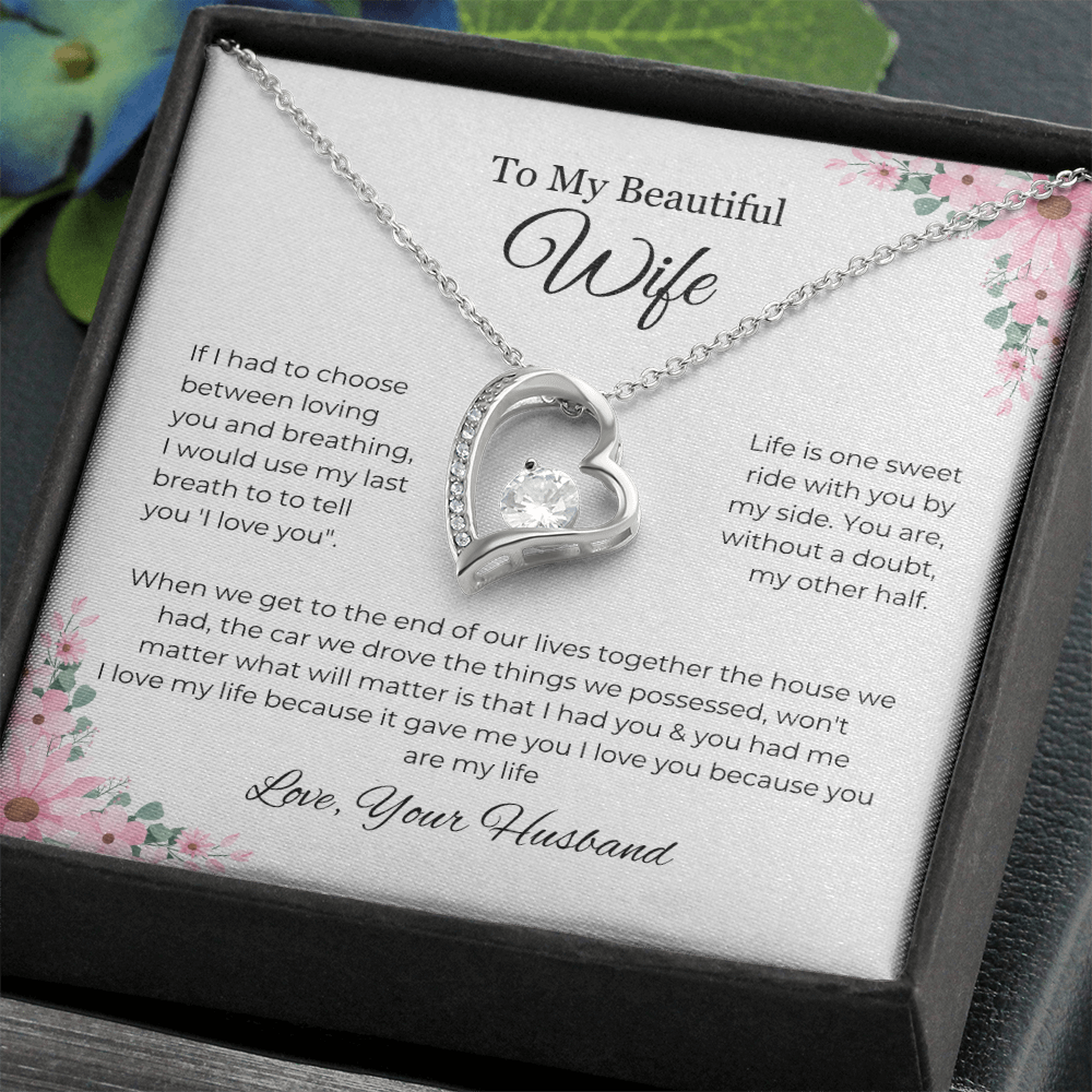 To My Beautiful Wife - Forever Love Necklace