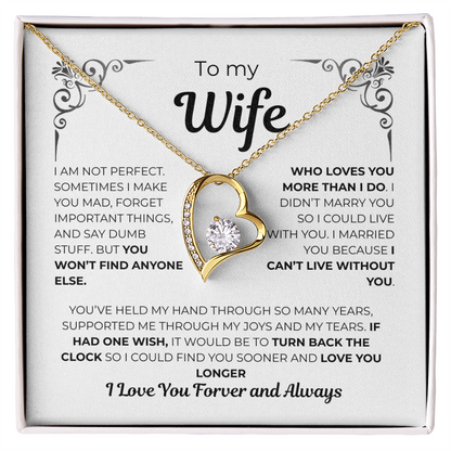 To My Wife – Heart of My Life Necklace