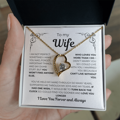 To My Wife – Heart of My Life Necklace